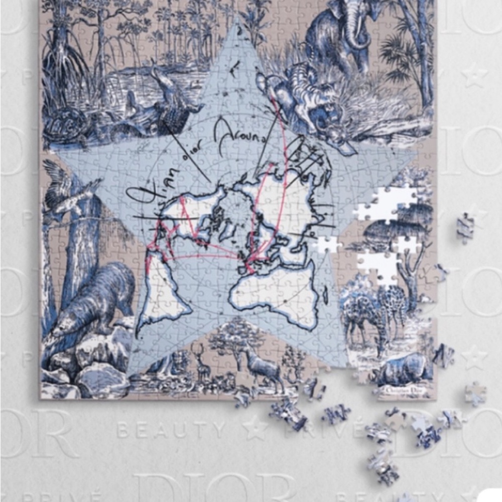 Christian Dior Blue and Cream Animal world Puzzle BNIB